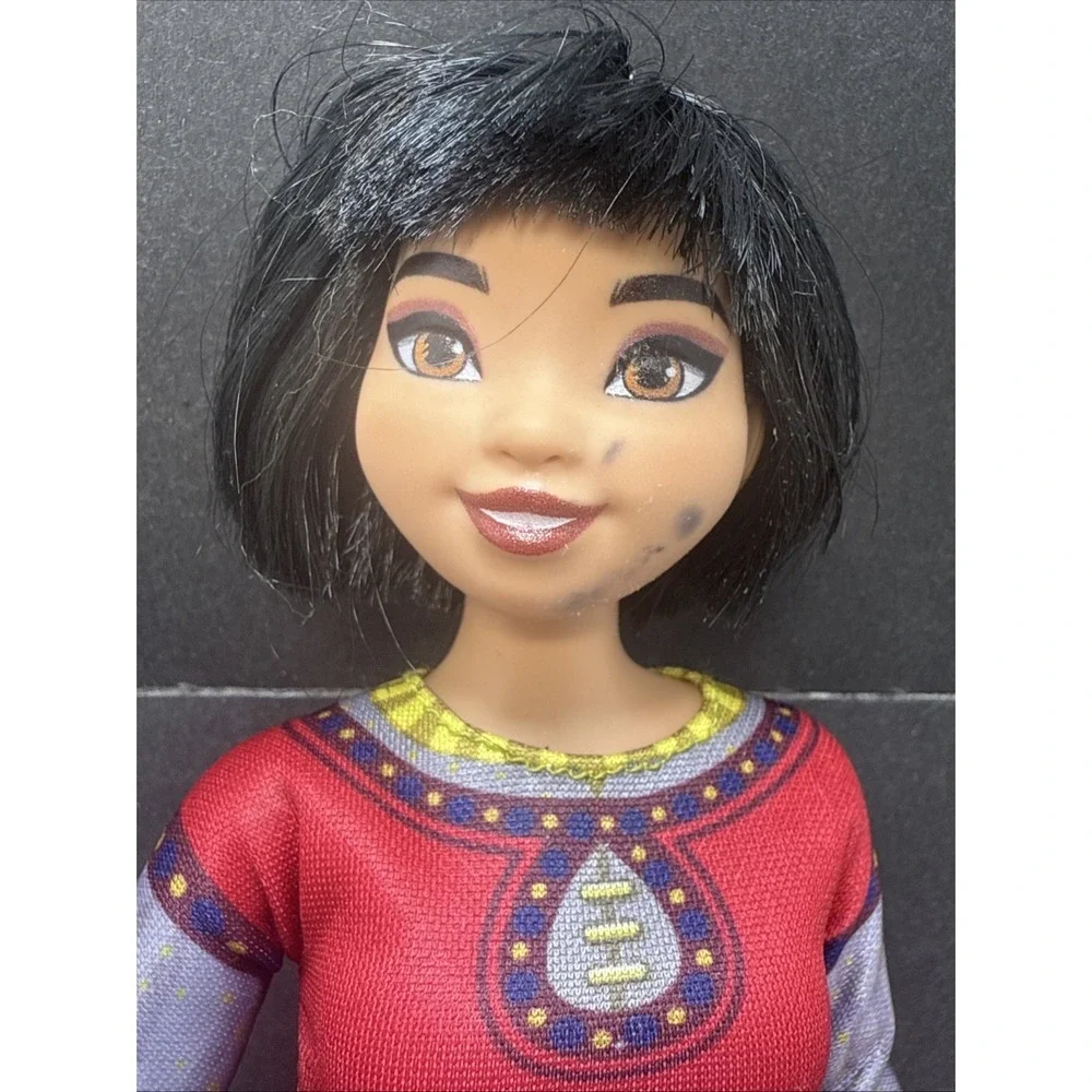 Disney Wish Dolls Asha Dahlia Queen Amaya Valentino Glow Star & Bag Lot Of 6